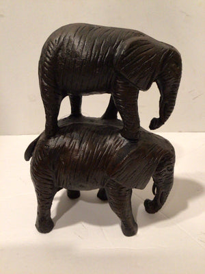 Black Iron Elephant Statue