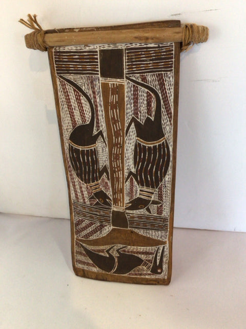 Ethnic Wood Animal Brown Wall Decoration Art