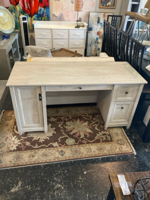 Wood 3 drawer Gray Desk