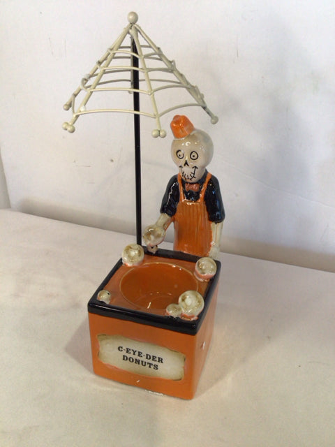 Yankee Candle Halloween Orange Ceramic Skeleton Holiday Item