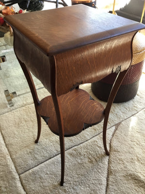 Vintage Wood Tiered Side/End Brown Table