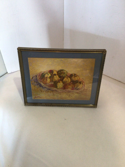 Impressionism Yellow/Blue Fruit Framed Art