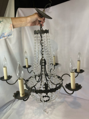 Black 6 Arm Chandelier