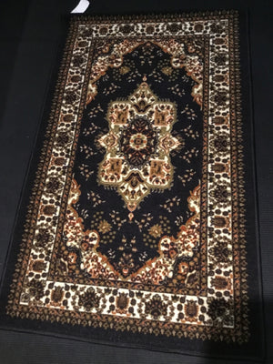 Polyester Black/Brown Rug