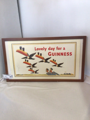 Guinness White/Orange Toucan Police Framed Art