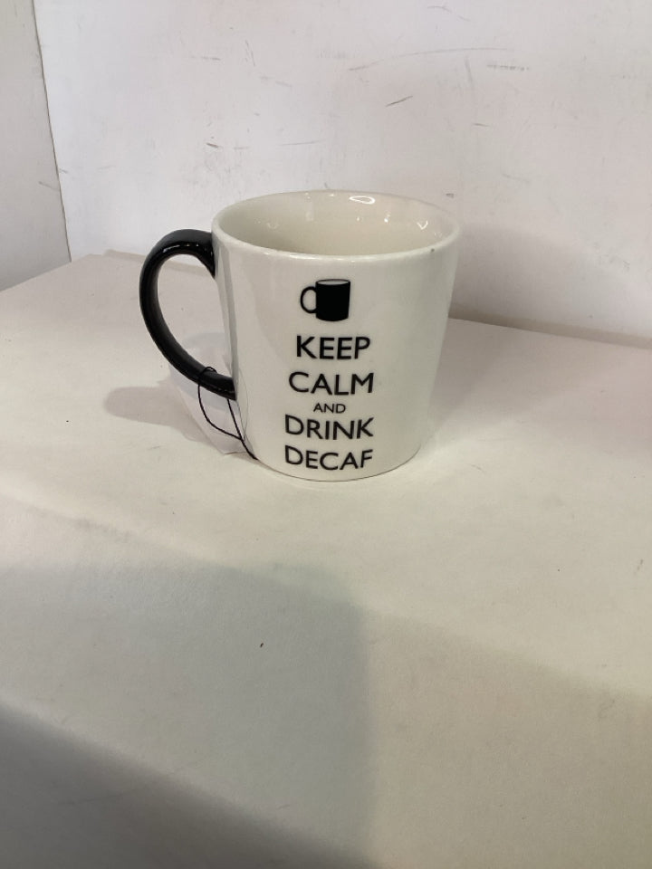 White/Black Ceramic Words Mug