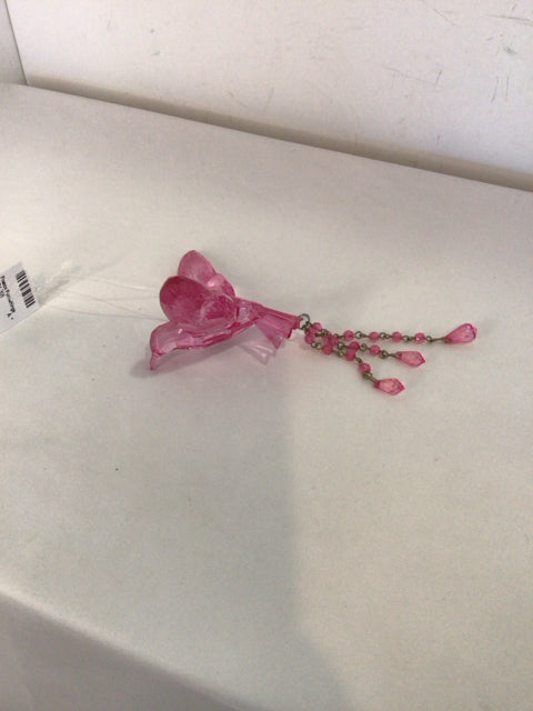 Hanging Pink Acrylic Hummingbird Figurine