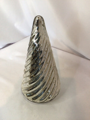 Silver Mercury Glass Christmas Tree Holiday Item