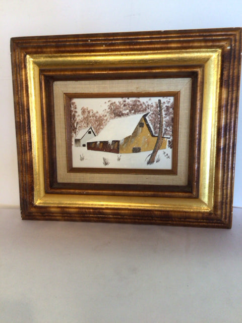 Gold Barn Framed Art