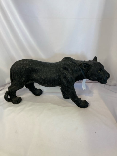 Standing Black Resin Panther Sculpture