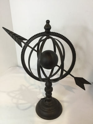 Bronze Metal Compass Globe Statue