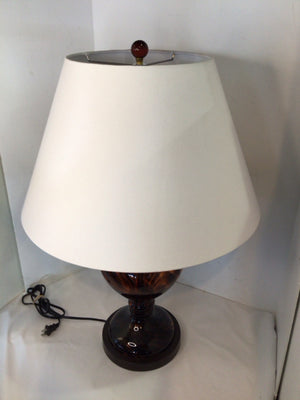 Pottery Barn Brown Glass Lamp