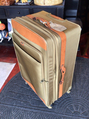 Hartman Tan Nylon Suitcase