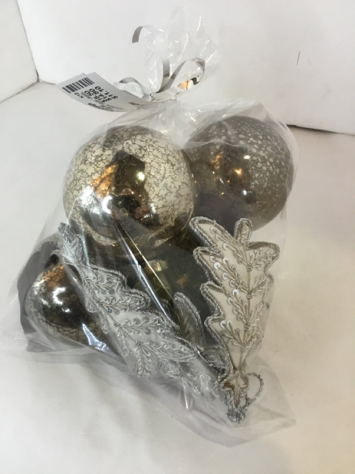 Ornament Silver Glass Holiday Item
