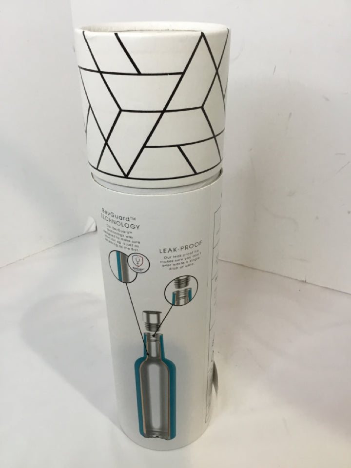 Wine Gray/White Metal Insulated Bottle