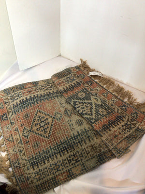 Throw Cotton Gray/blue Rug