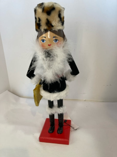 Nutcracker Black/Red Wood Woman Holiday Item