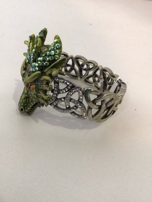 Kirk's Folly Green Dragon Rhinestone Bracelet