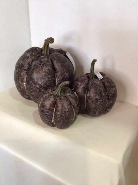 Halloween Brown Fabric Stuffed Set of 3 Holiday Item