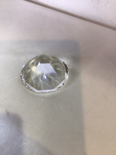 Clear Glass Diamond Paperweight