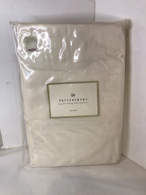 Pottery Barn Dining Cotton Chair Cover Cream Slip cover