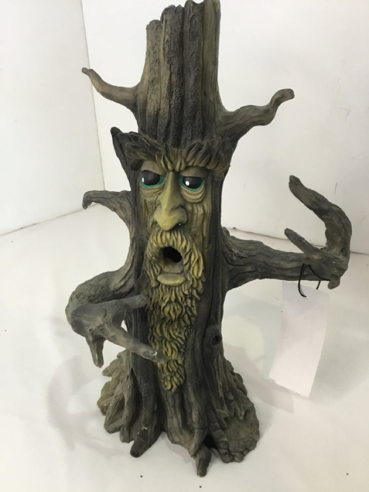 Gray Resin Tree Figurine