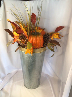 Autumn Orange Pumpkin Bucket Holiday Item