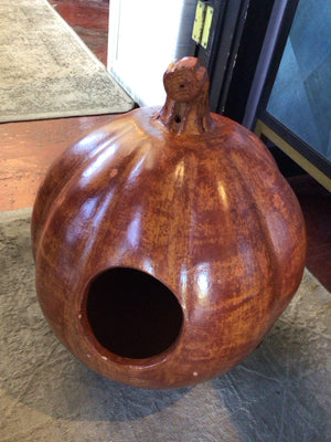 Halloween Orange Ceramic Jack o'Lantern Holiday Item