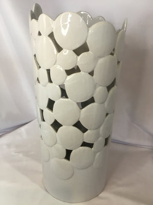 White Ceramic Umbrella Stand