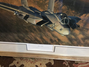 Numbered Cream Airplane Framed Art