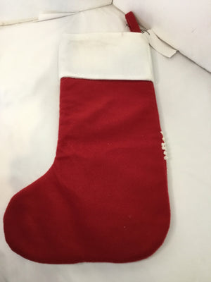 Christmas Red/white Felt Stocking Holiday Item
