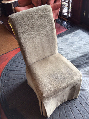 Slipper Chenille Green Chair