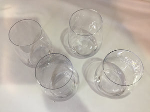 Tumbler Clear Glass Set of 4 Glasses