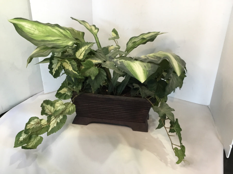 Green/Brown Silk Faux Plant