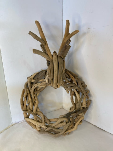 Wreath Brown Driftwood Reindeer Holiday Item