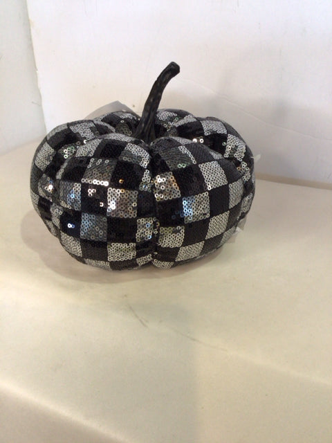 Halloween Black/Silver Sequins Checked Holiday Item