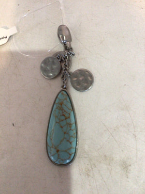 Sterling Silver Blue Turquoise Pendant
