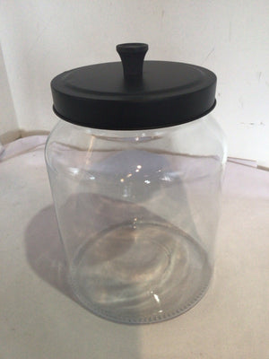 Clear/Brown Glass Canister