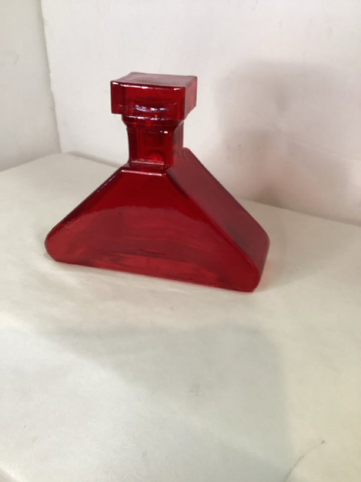 Red Glass Decanter