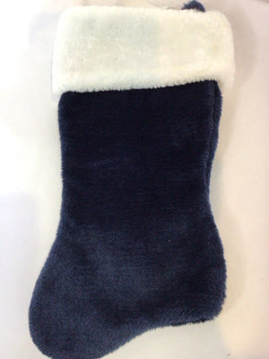 Stocking Blue/White Polyester Holiday Item