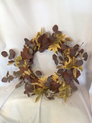 Tan/Brown Leaf Wreath