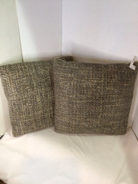 Linden Street Pair Gray/Cream Tweed Pillow Set