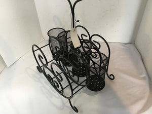 Black Metal Utensil Caddy