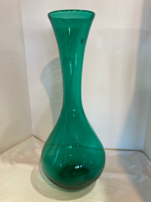 BLENKO Handmade Green Glass Vase