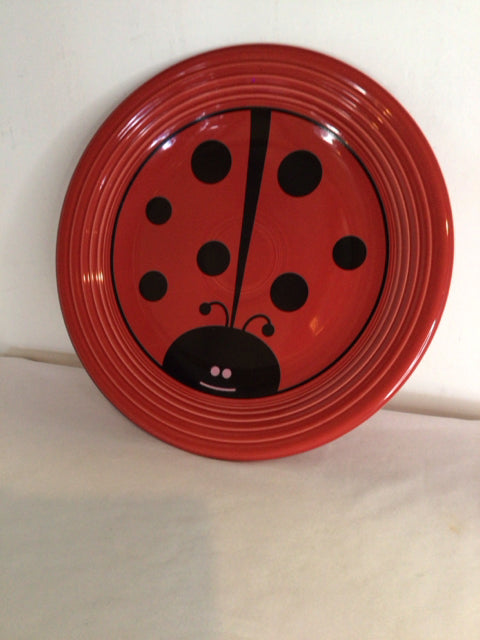 Fiesta Red/Black Ceramic Ladybug Plate