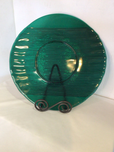 Green Glass Plate