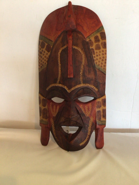 Earth Tones Wood Carved Mask