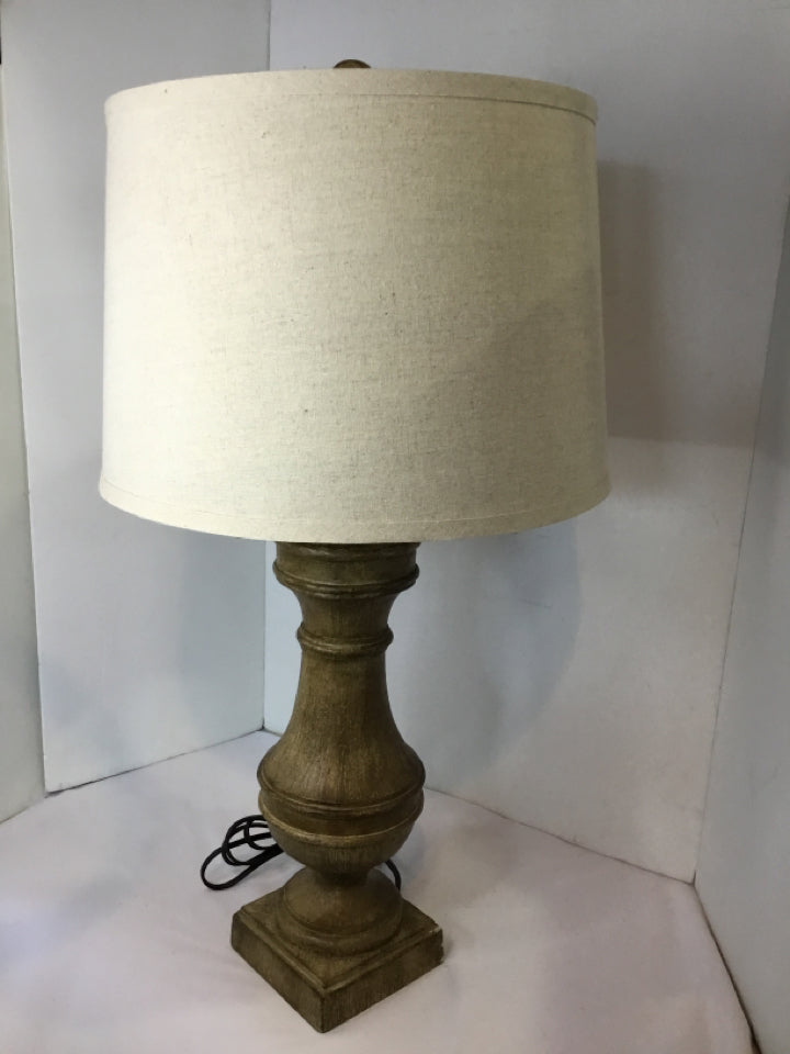 Tan Wood Lamp