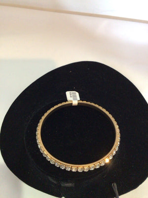 Gold Bangle Rhinestone Bracelet