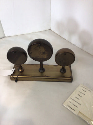 Pottery Barn Bronze Metal Clock